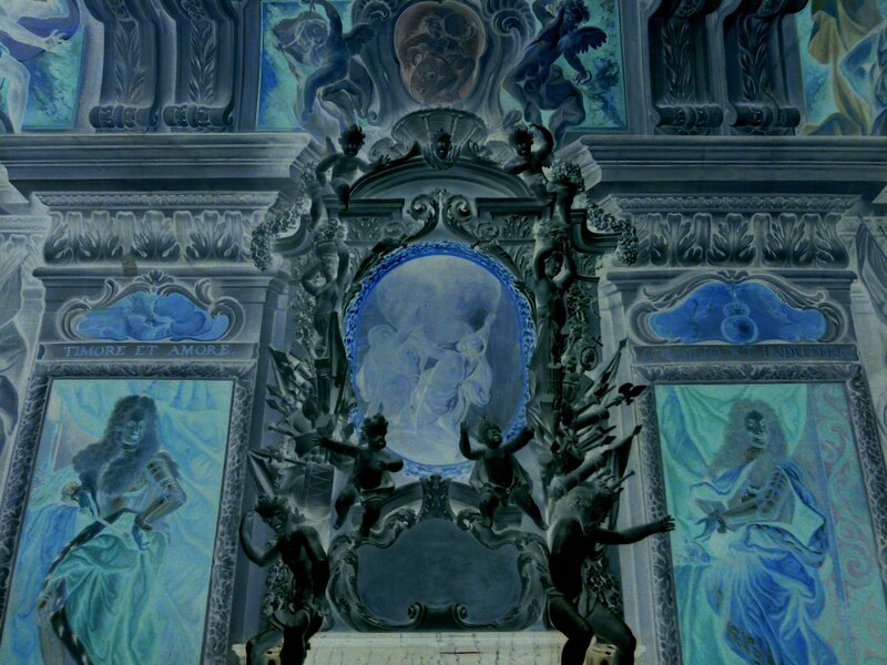 Blue-toned Fresco Artwork