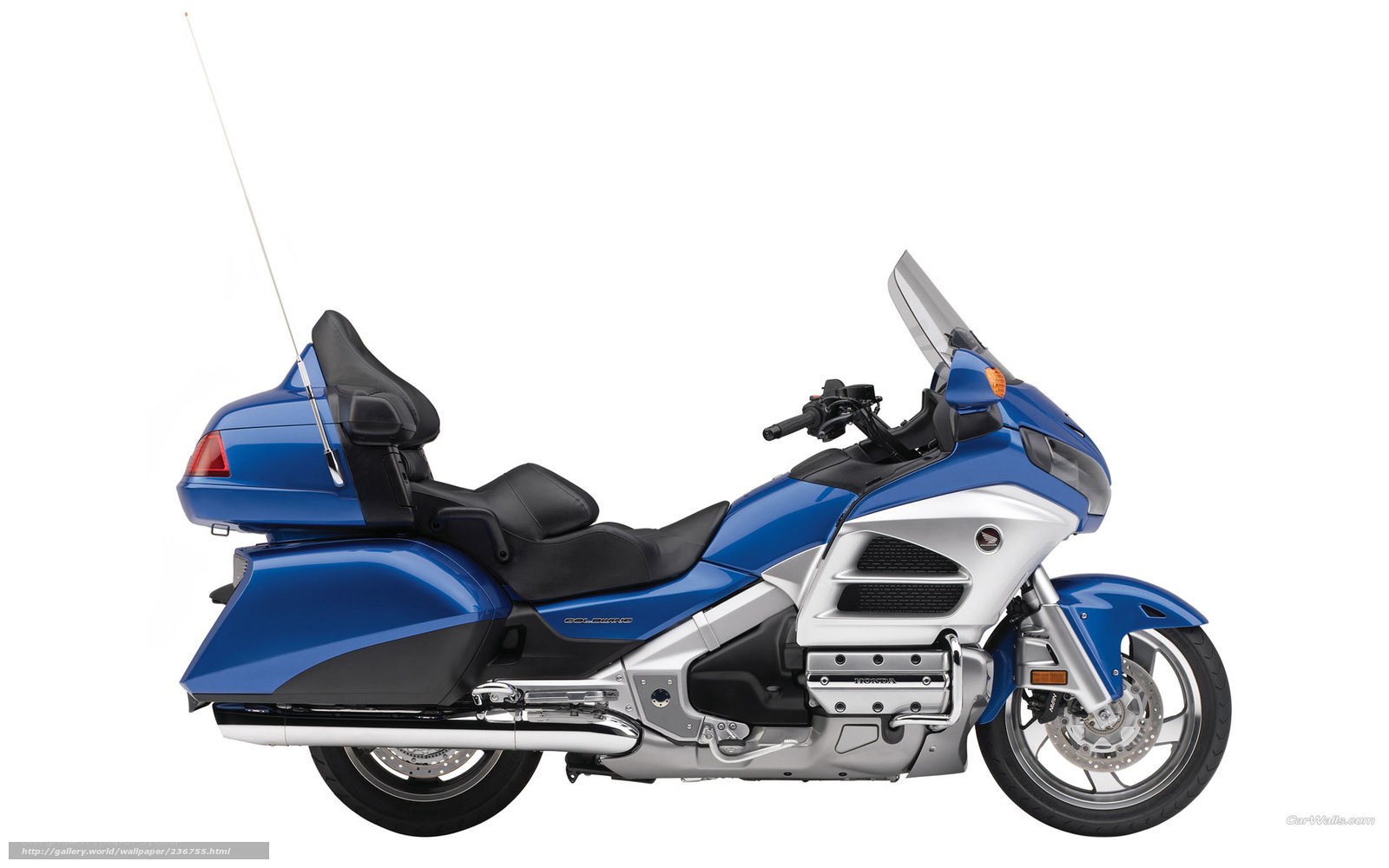 blue touring motorcycle