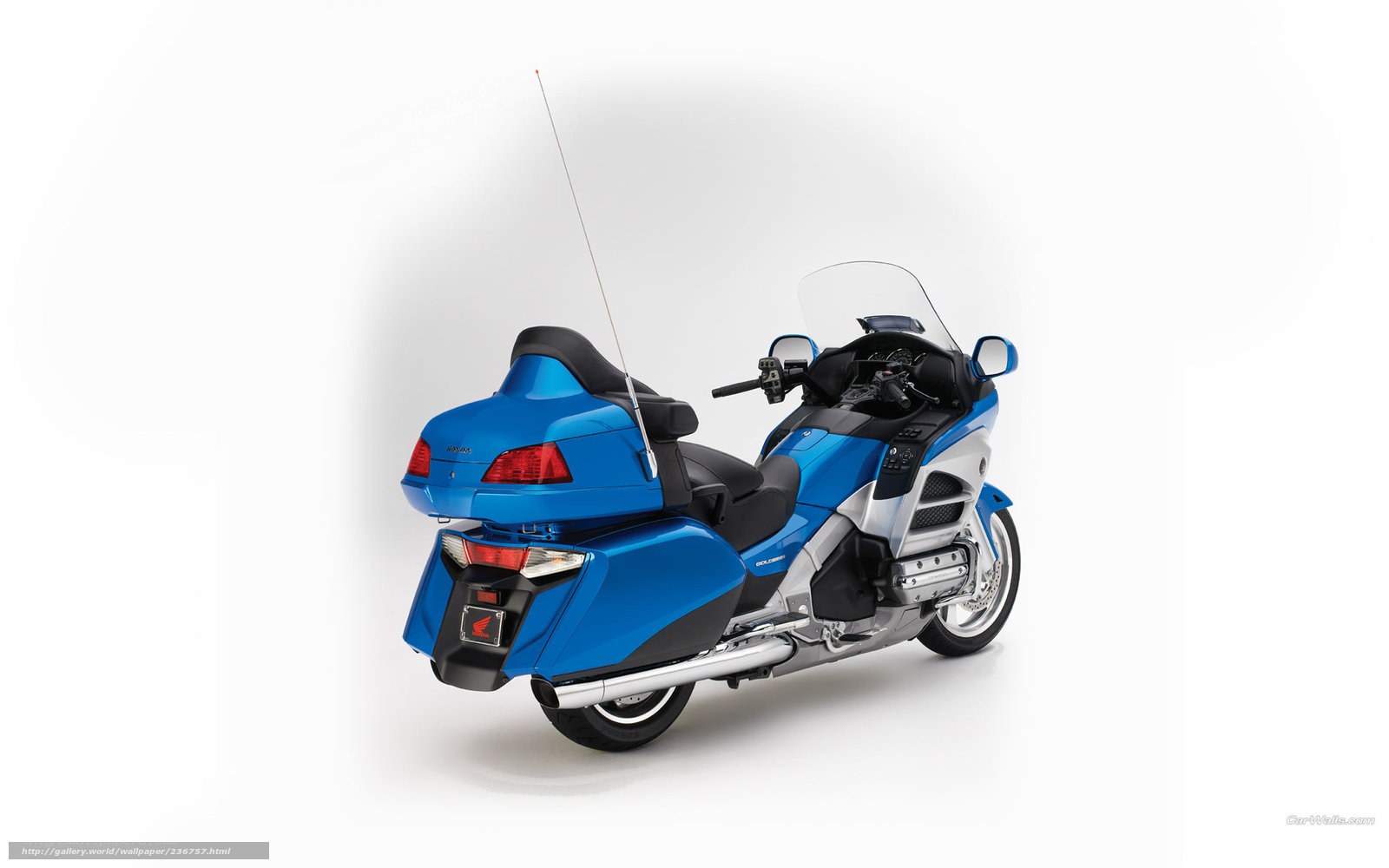 blue touring motorcycle