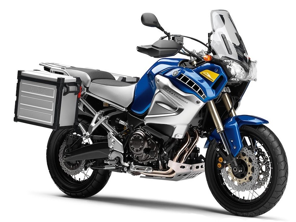 blue touring motorcycle