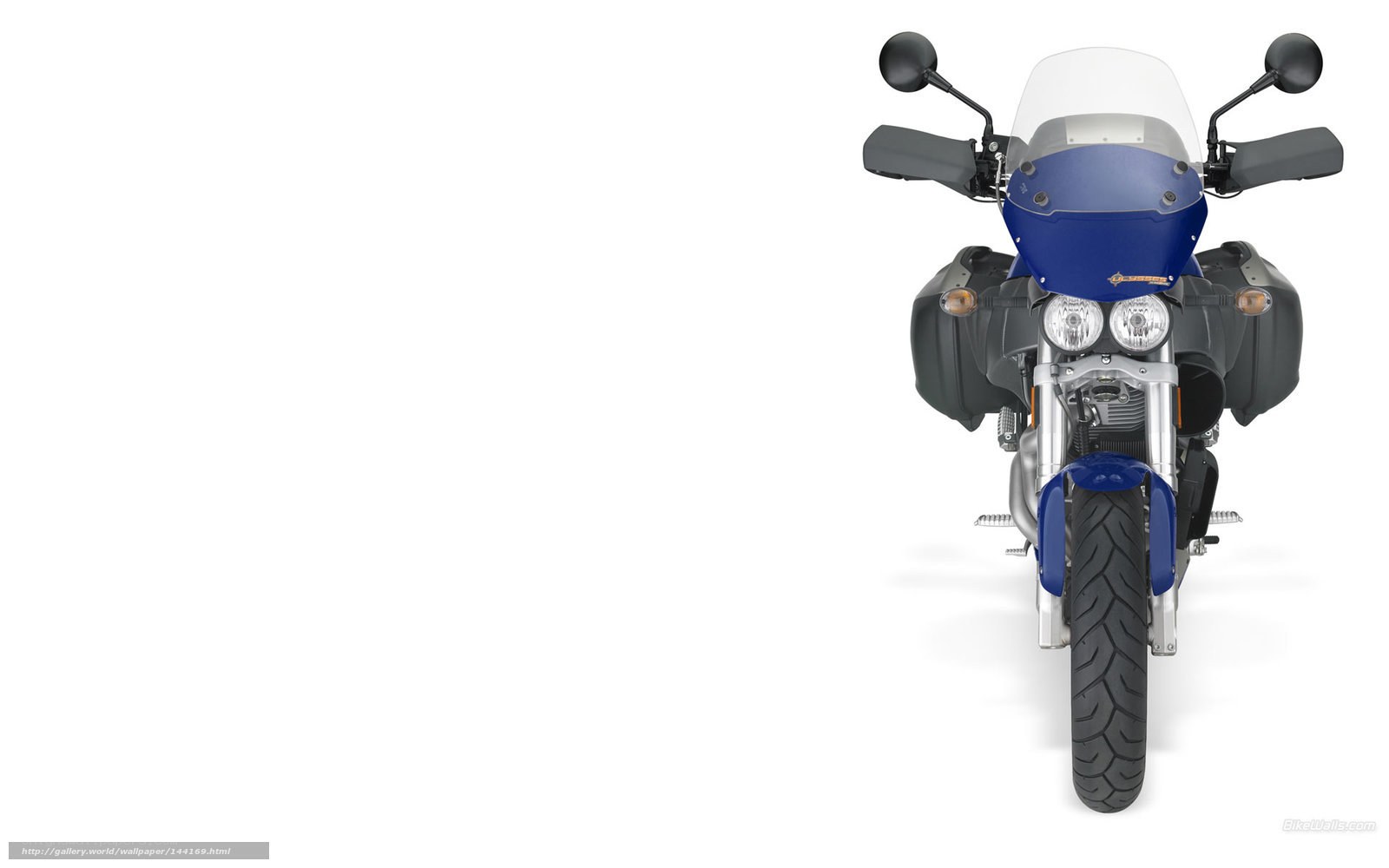 blue touring motorcycle