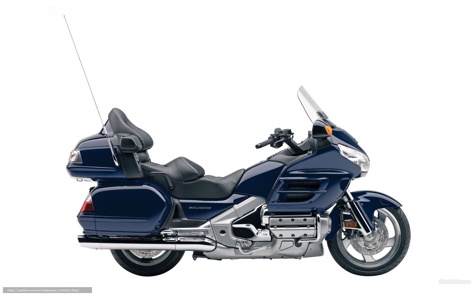 blue touring motorcycle