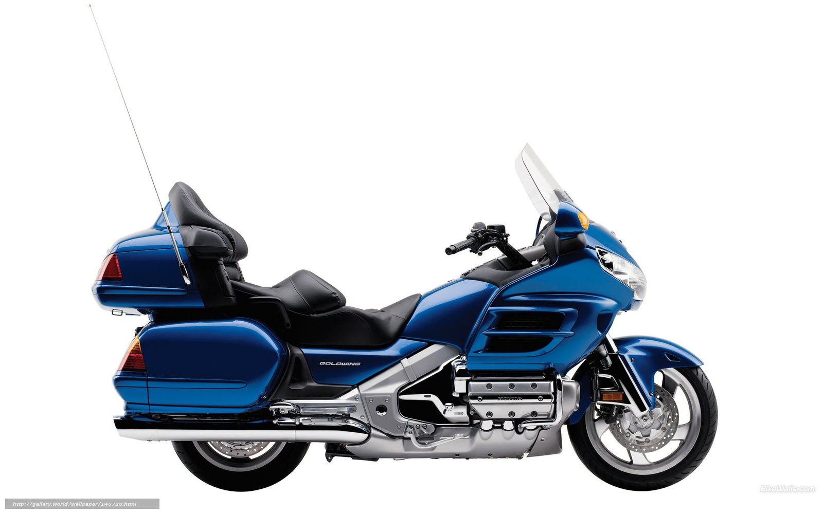blue touring motorcycle