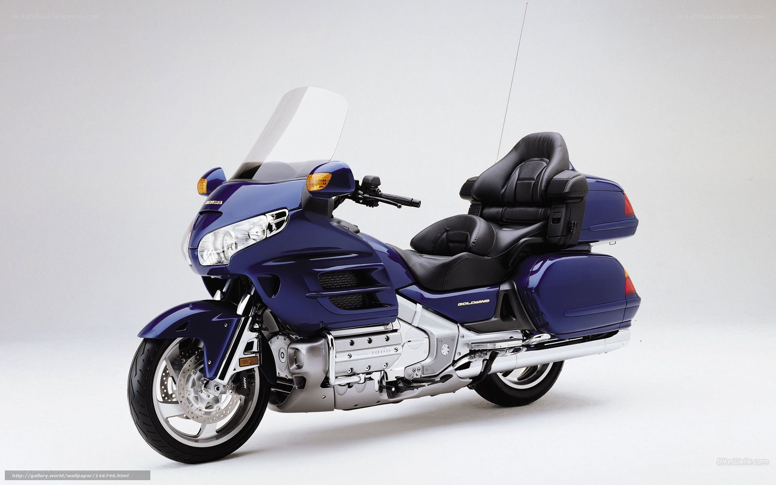 blue touring motorcycle