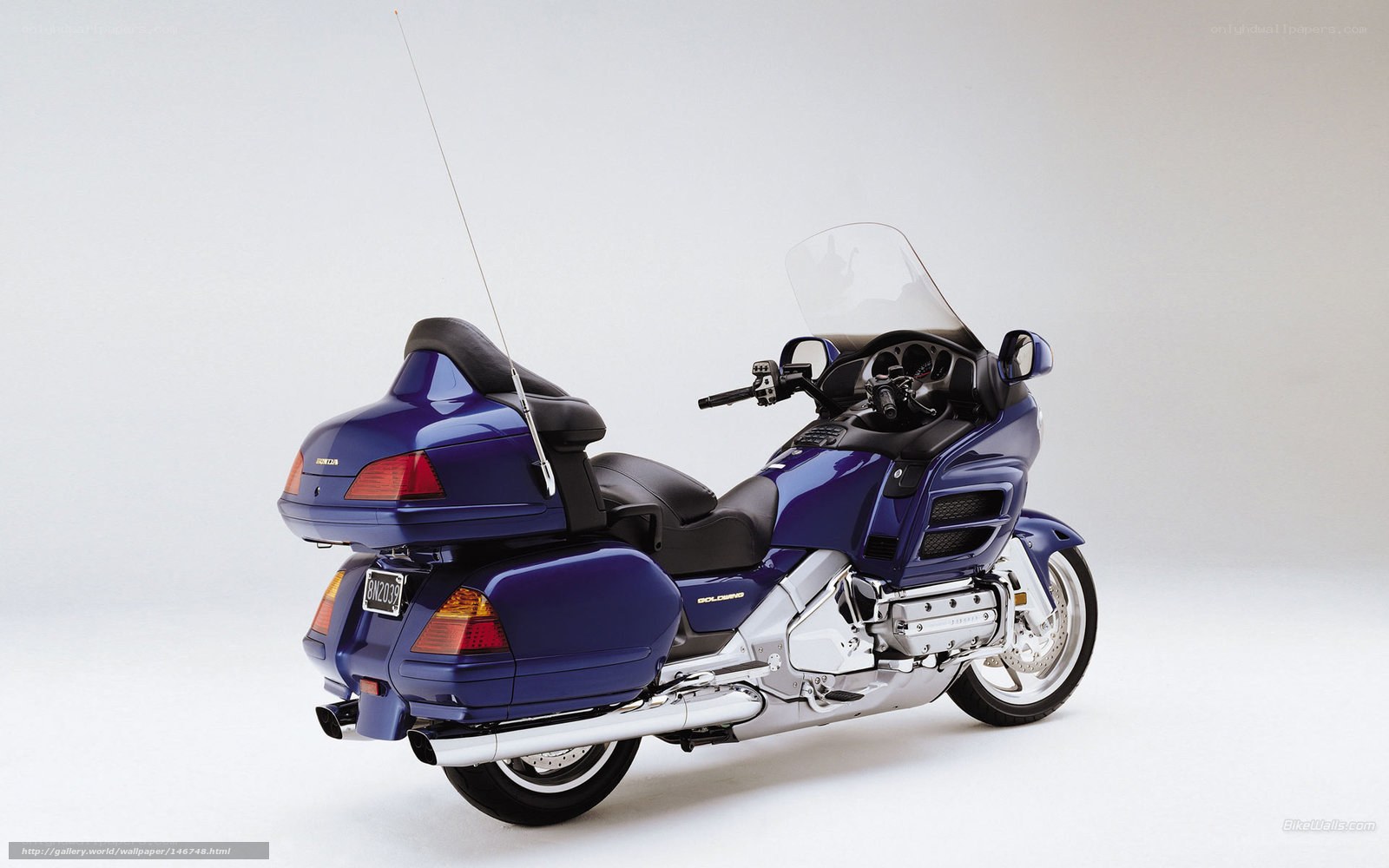 blue touring motorcycle