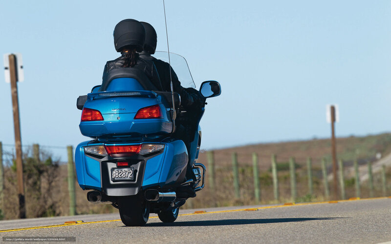 Blue Touring Motorcycle — Calm, Afternoon