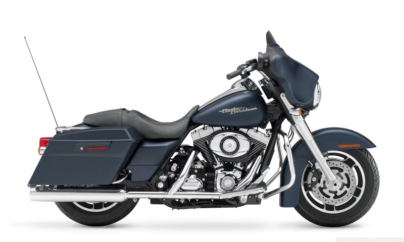 Blue Touring Motorcycle — Neutral