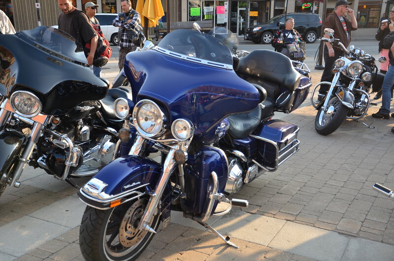 Blue Touring Motorcycle — Outdoor