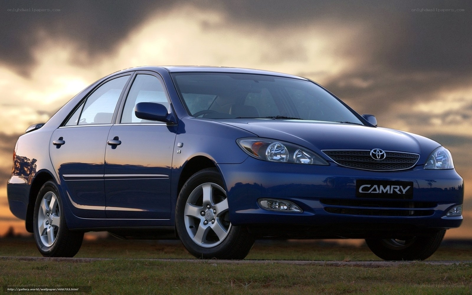 Blue Toyota Camry sedan