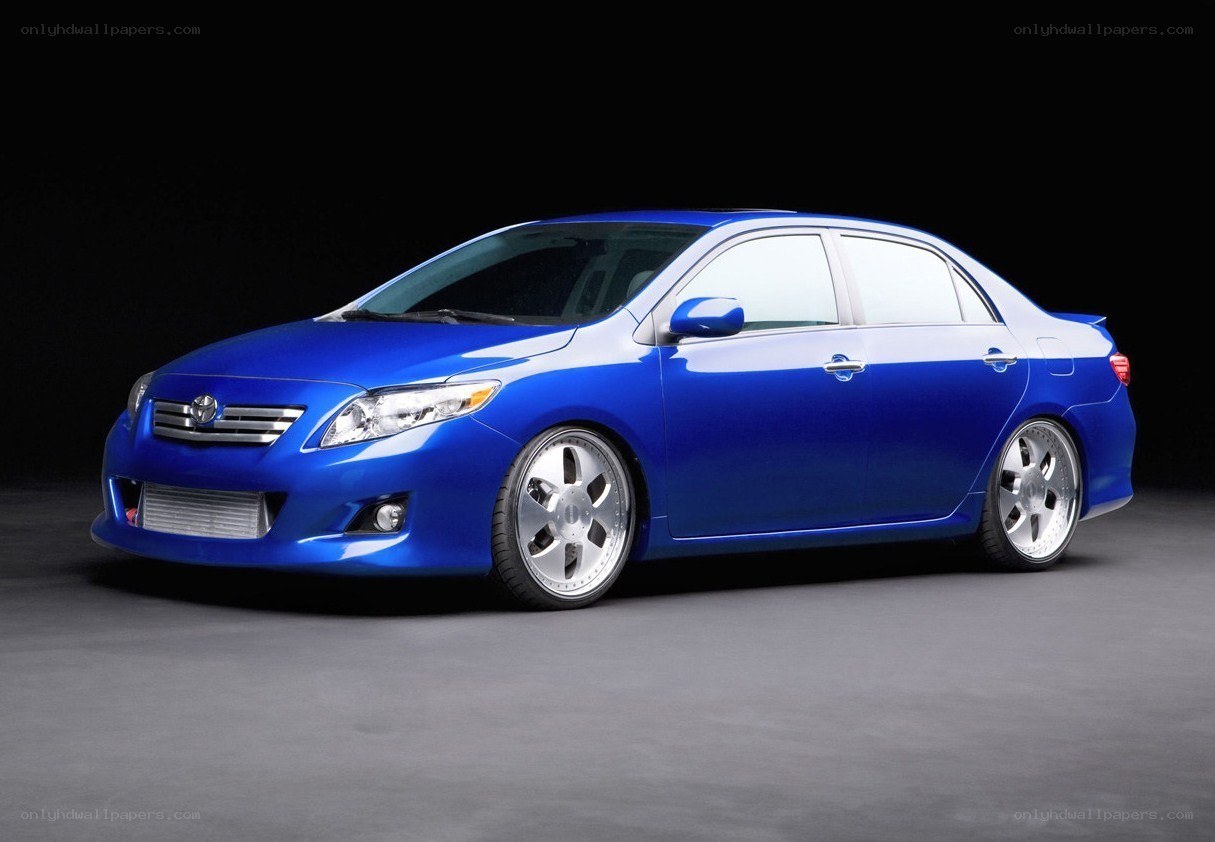 Blue Toyota Corolla sedan