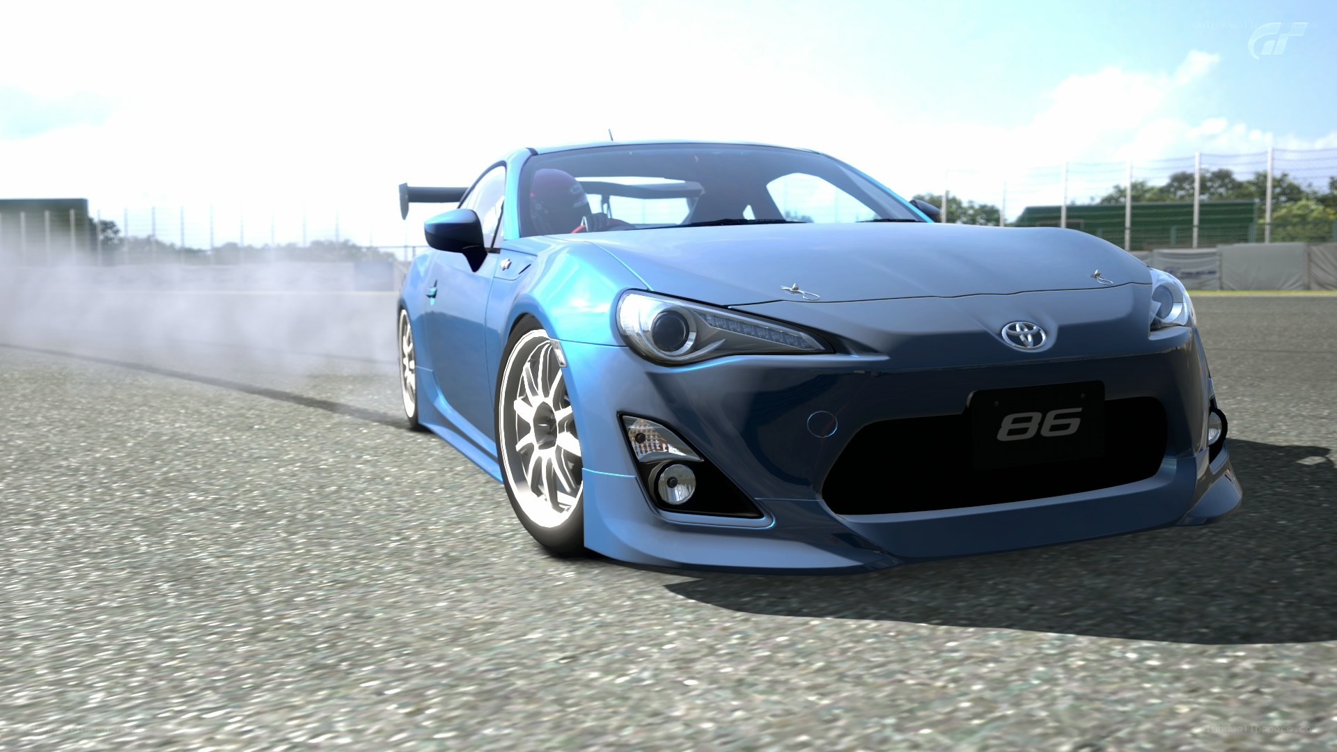 blue toyota gt86 drift