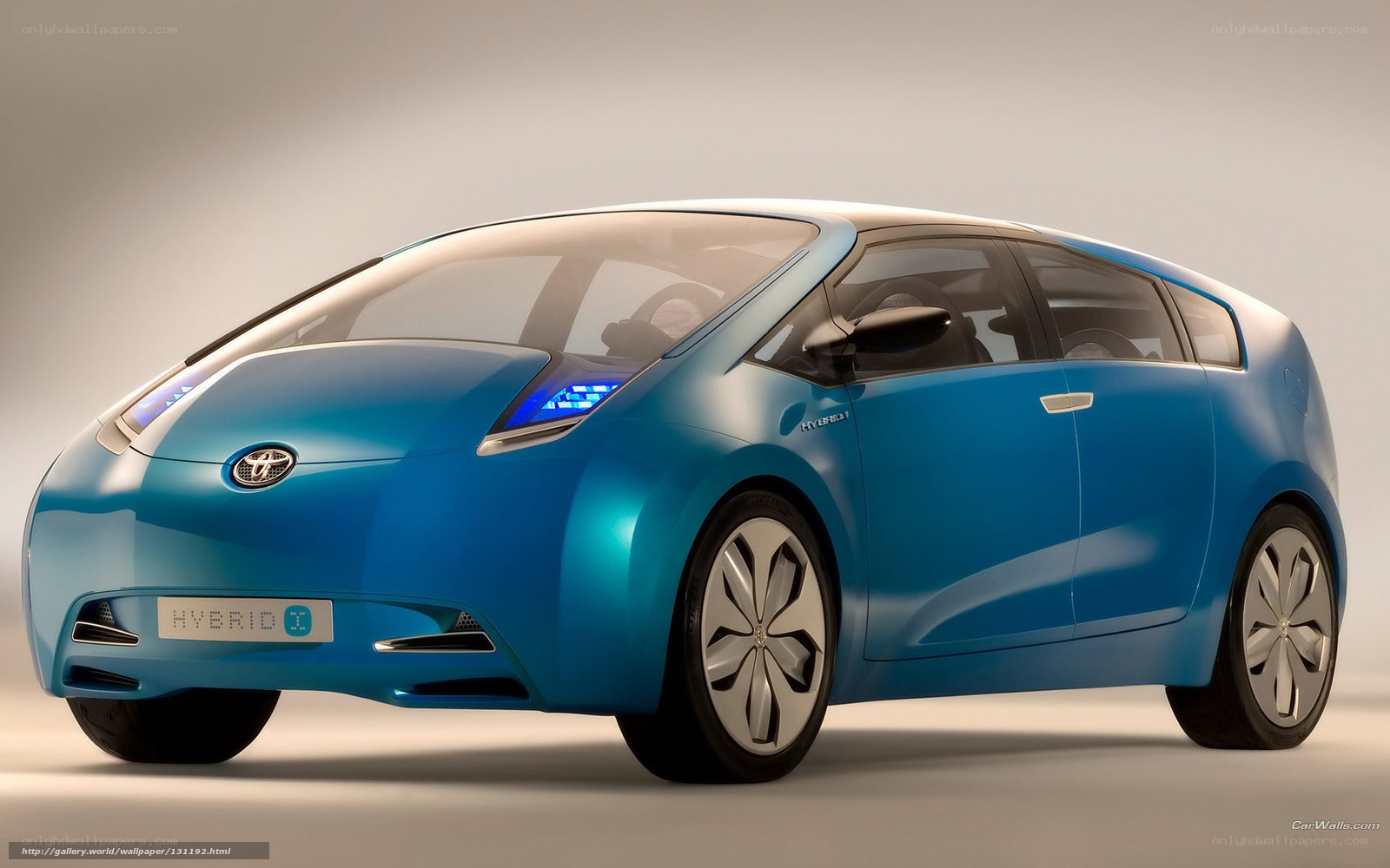 Blue Toyota Hybrid Concept Car