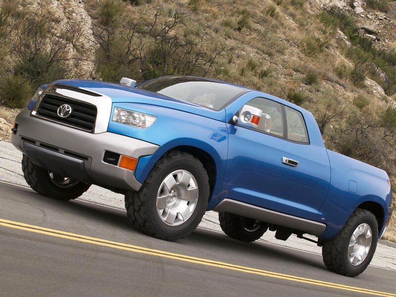 blue toyota pickup truck