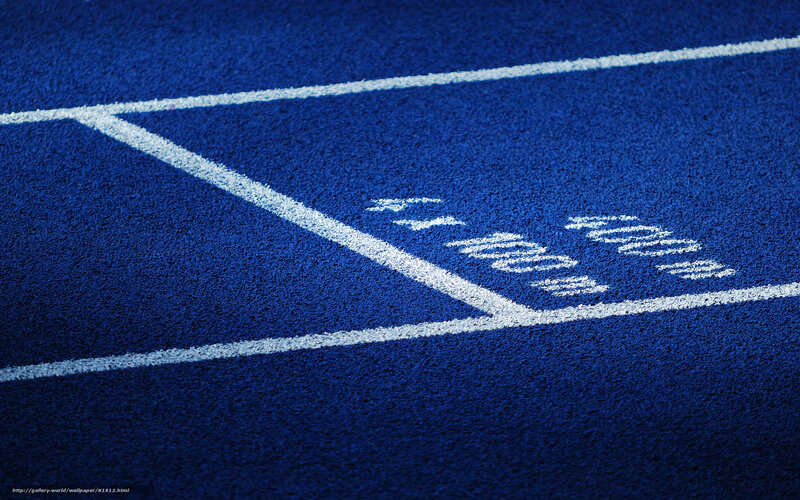 blue track lane markings