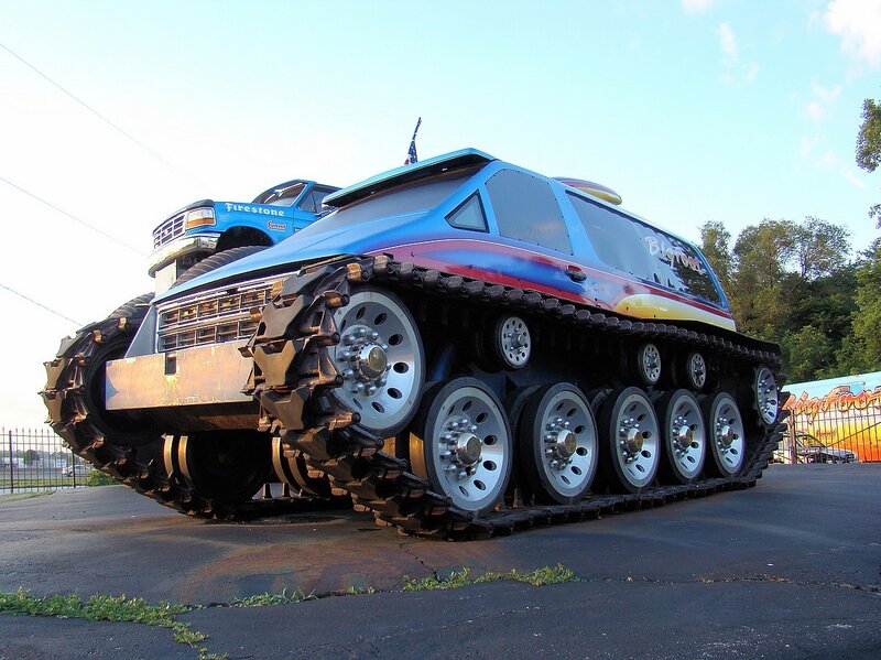Blue Tracked Vehicle
