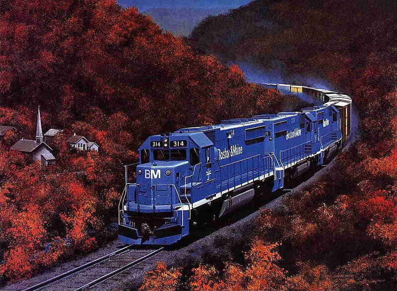 Blue Train in Forest