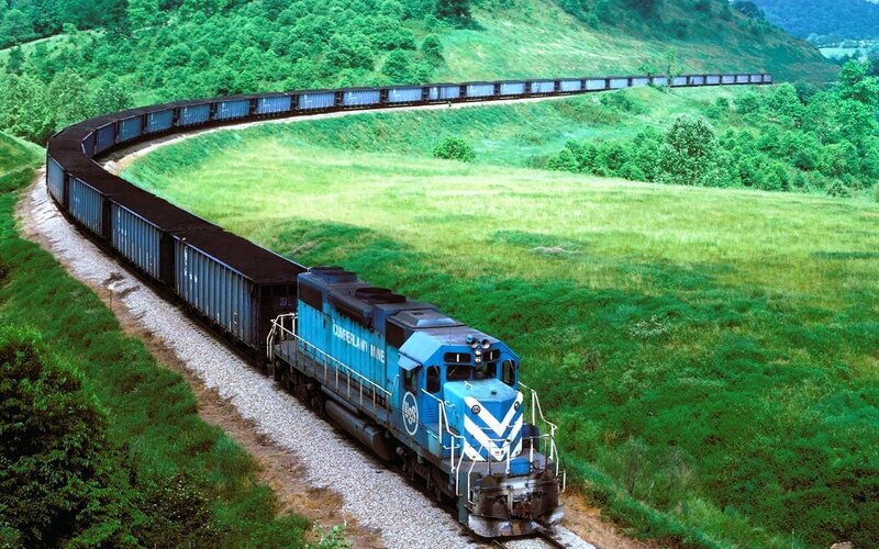Blue Train on Curve