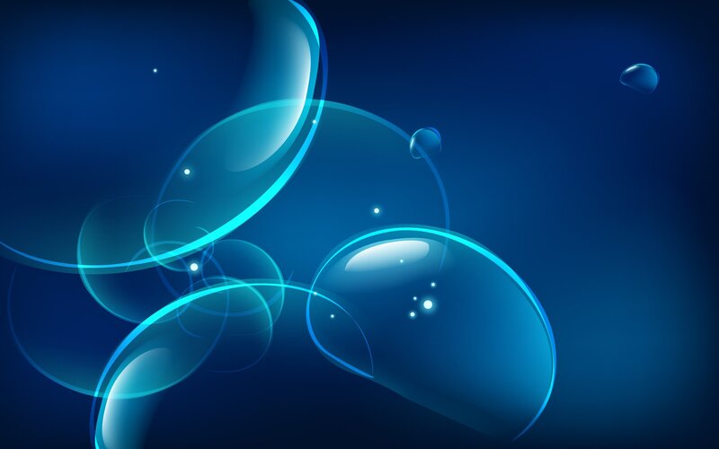 Blue Translucent Bubbles