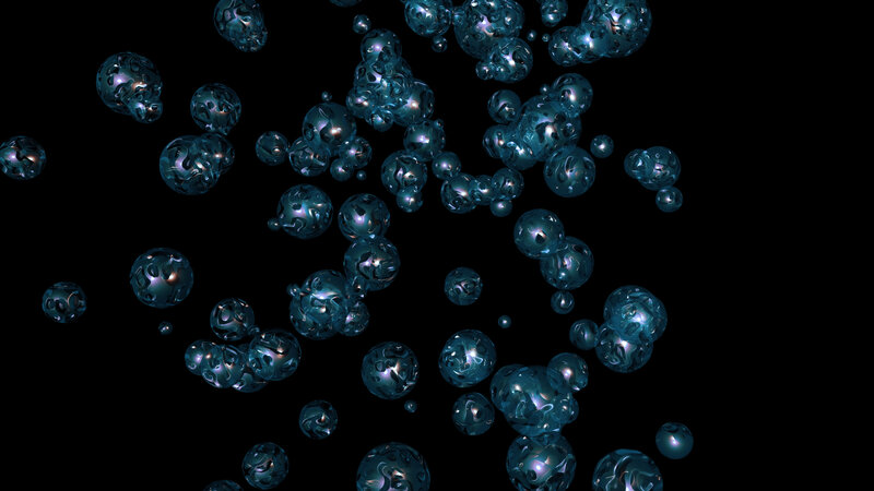 Blue Translucent Spheres