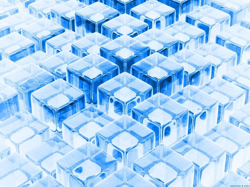 Blue Transparent Cubes — Cool