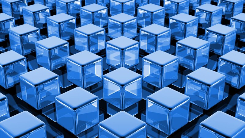 Blue Transparent Cubes