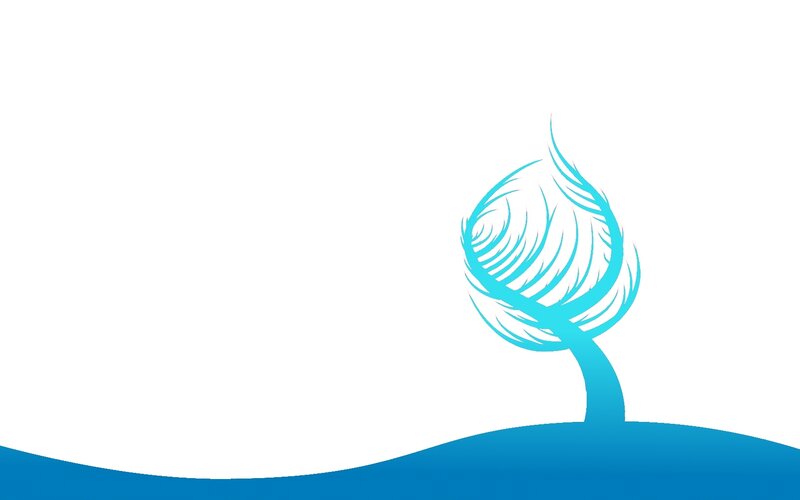 blue tree on white background