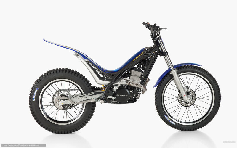 Blue Trial Motorcycle — Neutral