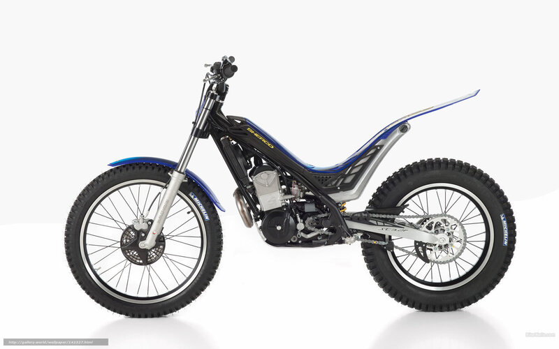 blue trial motorcycle