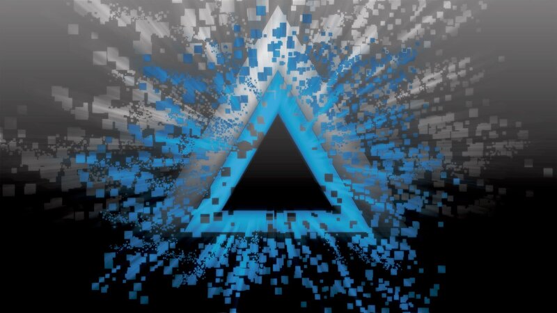 Blue Triangle Explosion — Dramatic