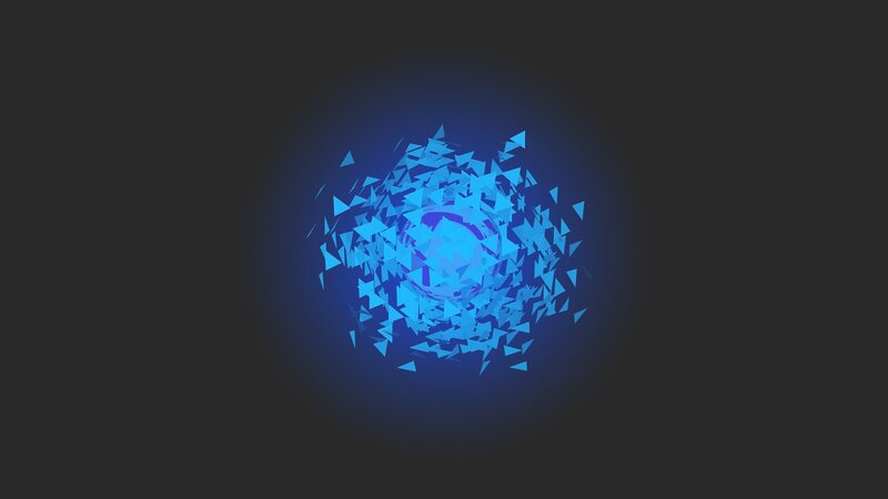 Blue Triangle Explosion