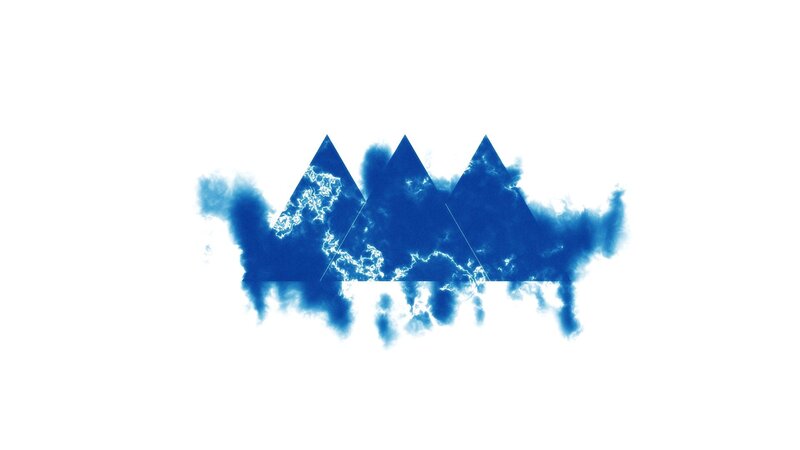 Blue Triangles with Lightning