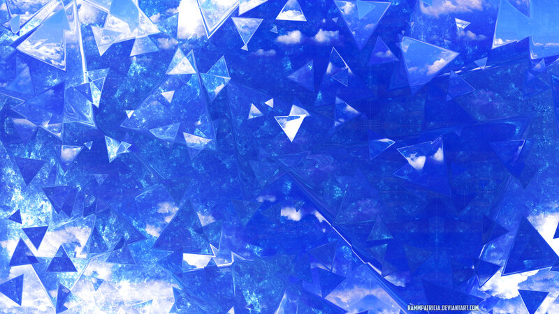 Blue Triangular Glass Shards