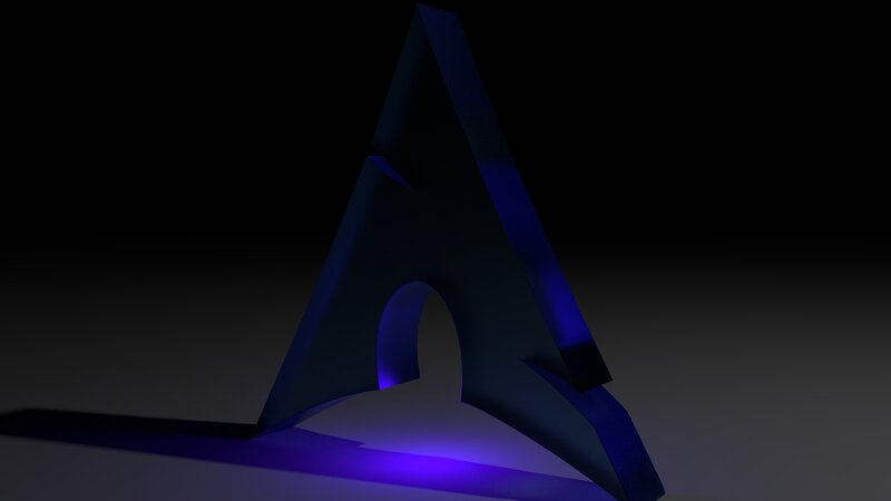 Blue Triangular Sculpture