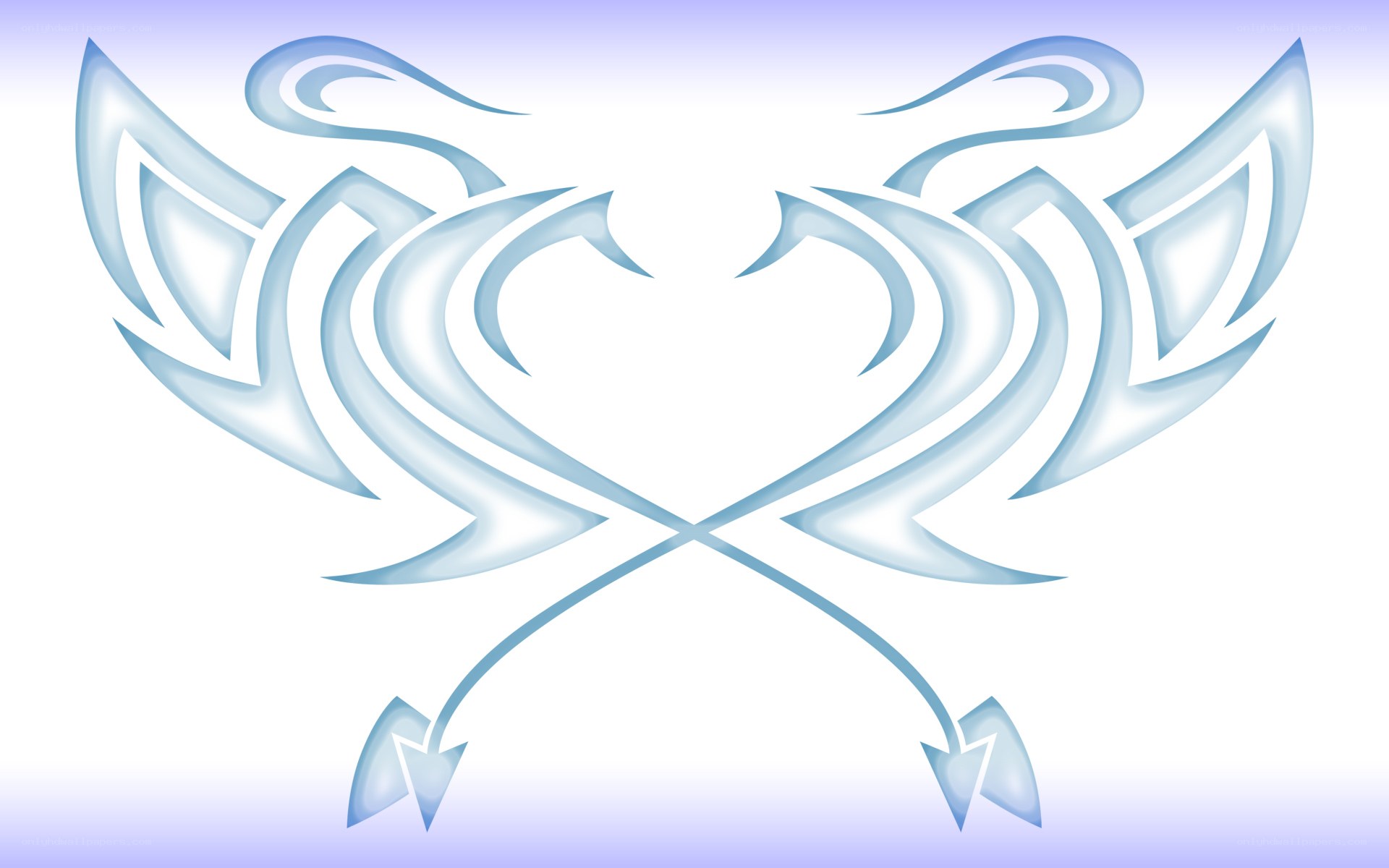 blue tribal heart design