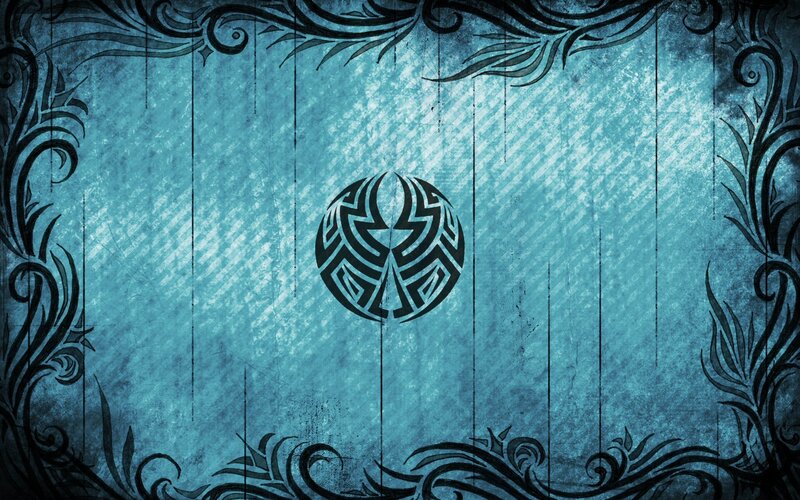 blue tribal pattern background