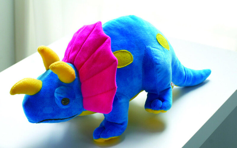 Blue Triceratops Plush