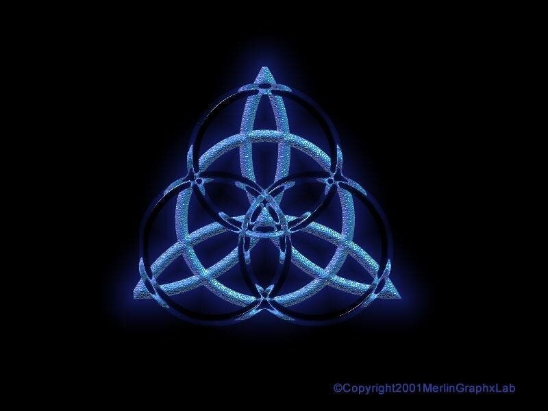blue trinity knot symbol