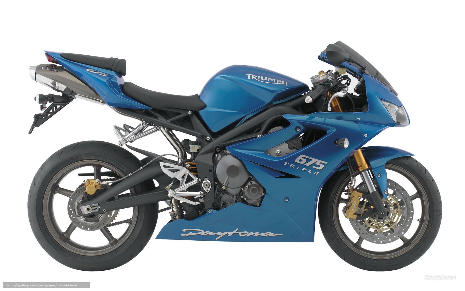 Blue Triumph Daytona 675