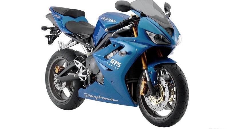 Blue Triumph Daytona motorcycle