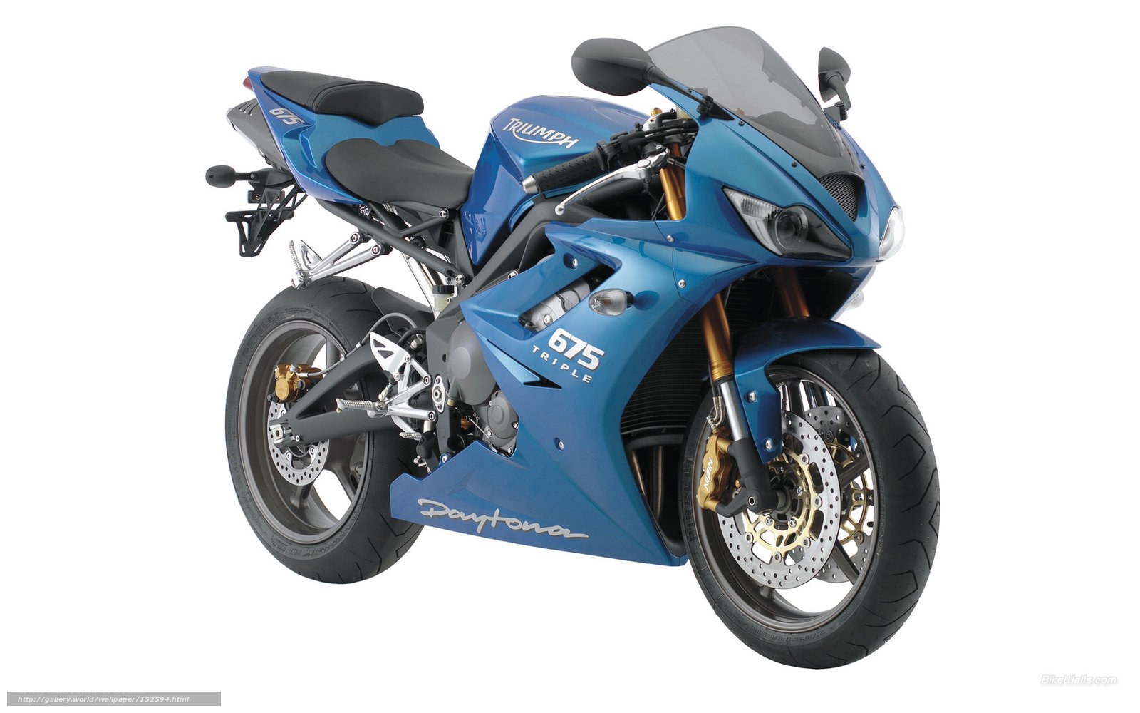 blue triumph daytona motorcycle