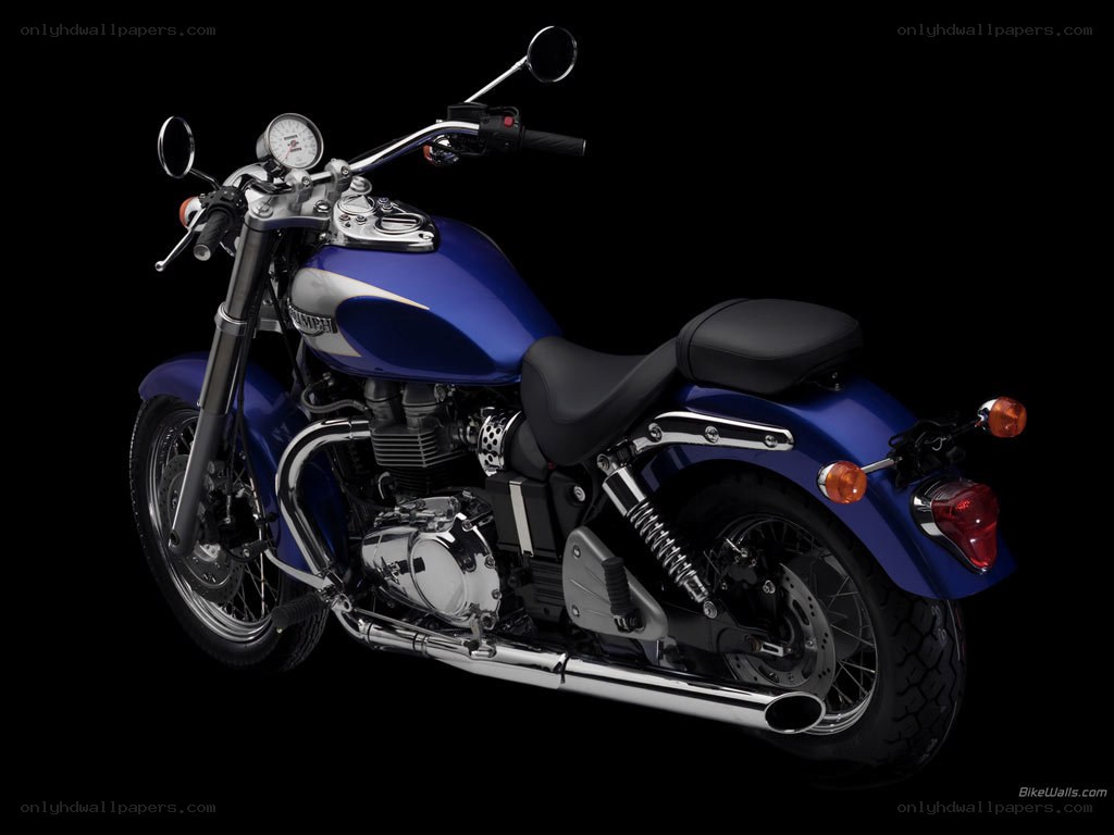 blue triumph motorcycle