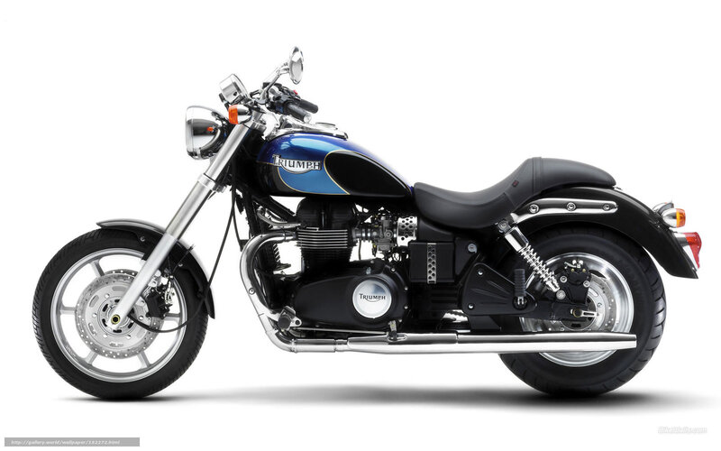 Blue Triumph motorcycle