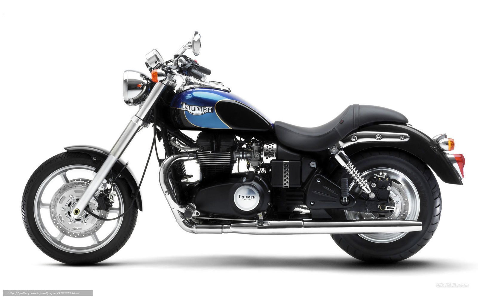 Blue Triumph motorcycle