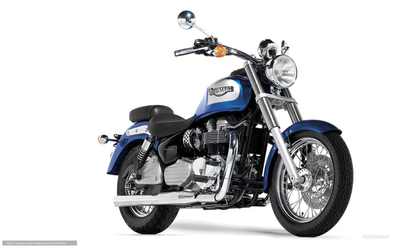Blue Triumph motorcycle