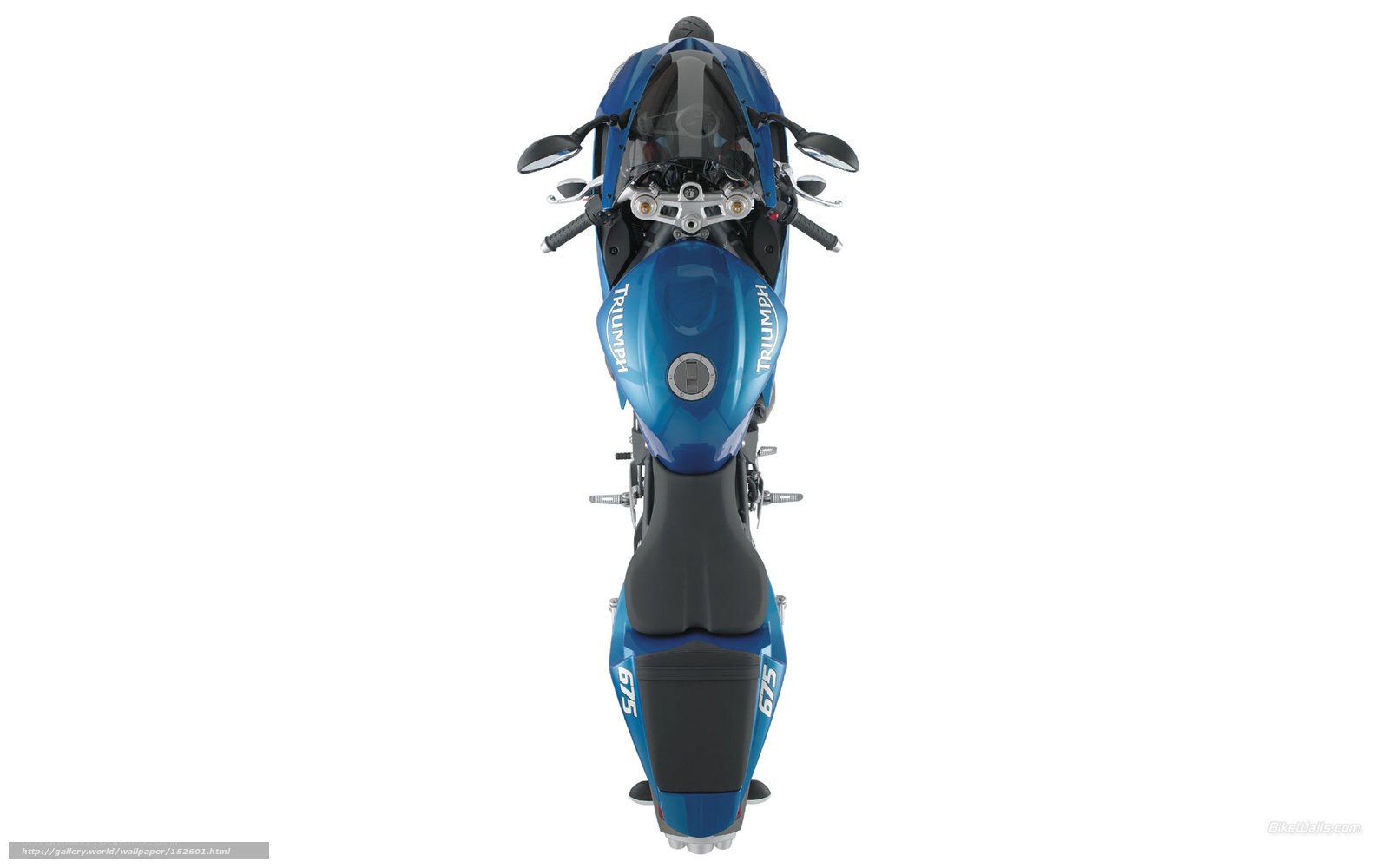 blue triumph motorcycle