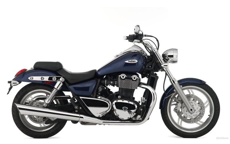 Blue Triumph Motorcycle — Neutral, Photograph, Seat, Exhaust, Headlight, Black