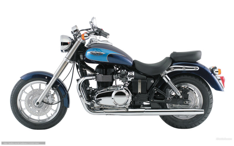 Blue Triumph Motorcycle — Neutral, Photograph, Seat, Headlight