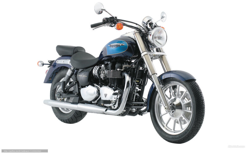 Blue Triumph Motorcycle — Neutral, Photograph, Seat