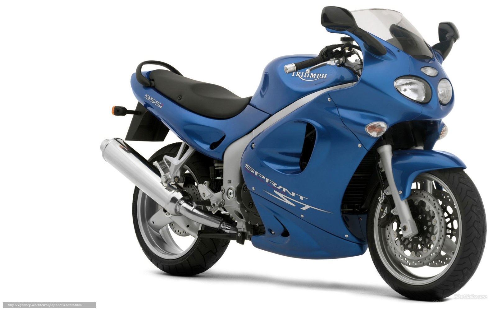 Blue Triumph Sprint ST motorcycle