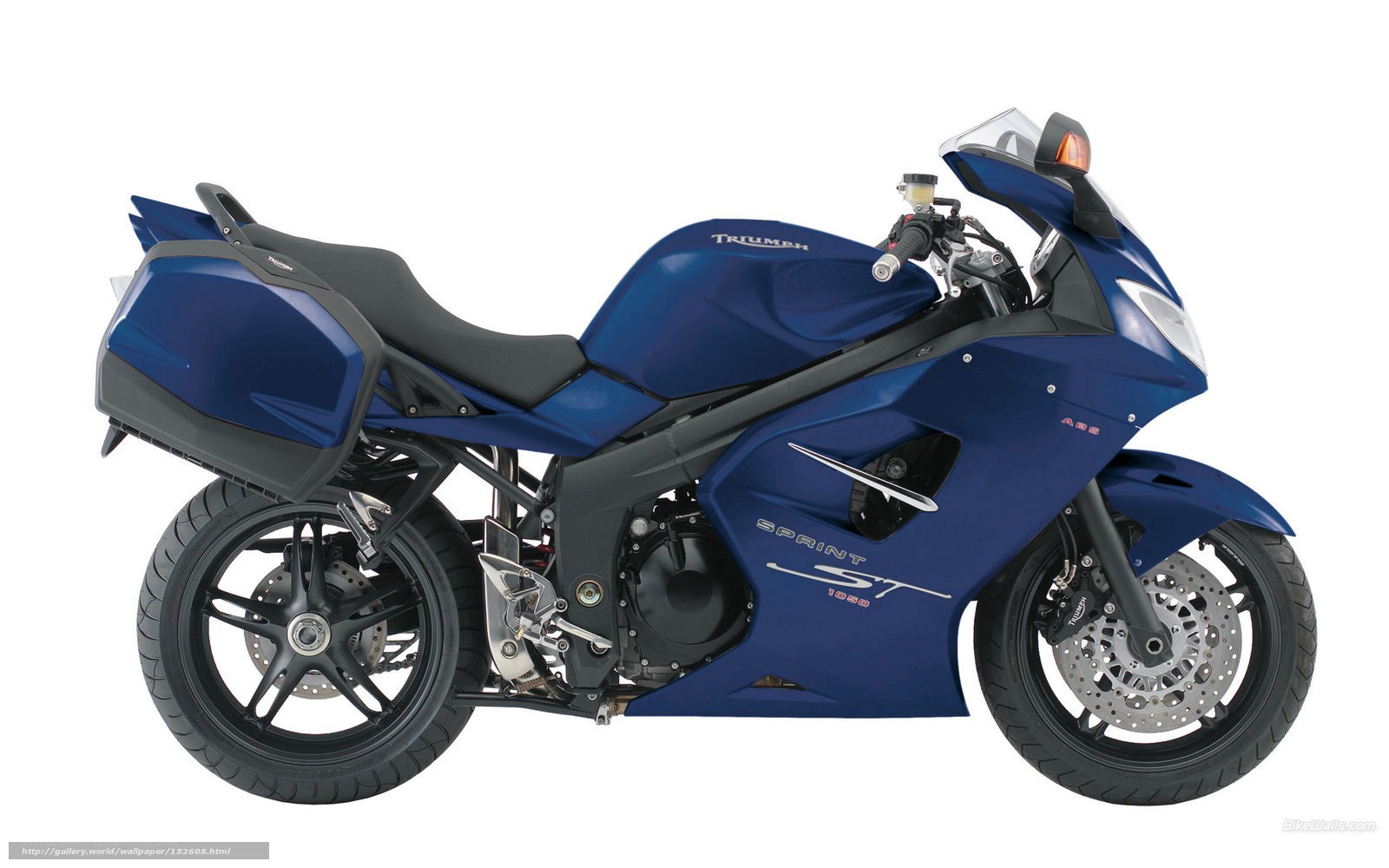 blue triumph sprint st motorcycle